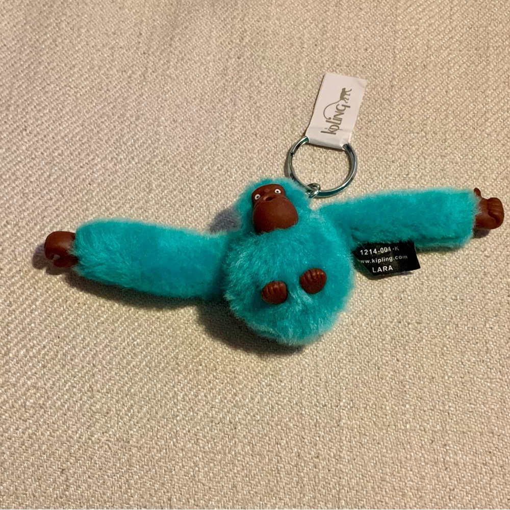 Kipling Turquoise Monkey Keychain - image 1